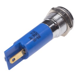1 pcs - RS PRO Blue Panel Mount Indicator, 12mm Mounting Hole Size, Solder Tab Termination, IP67