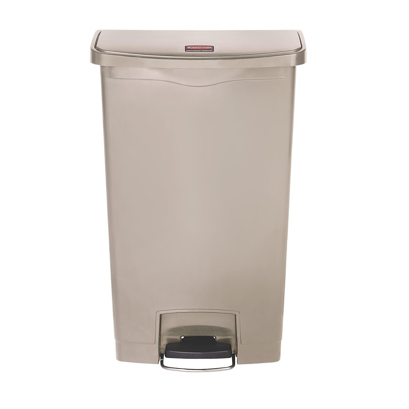 1 pcs - Rubbermaid Commercial Products Slim Jim 68L Beige Pedal PE Waste Bin