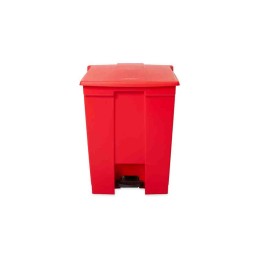1 pcs - Rubbermaid Commercial Products Legacy Step-On 68L Red Pedal Plastic Waste Bin