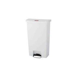 1 pcs - Rubbermaid Commercial Products Slim Jim 68L White Pedal Waste Bin