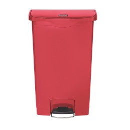 1 pcs - Rubbermaid Commercial Products Slim Jim 68L Red Pedal PE Waste Bin
