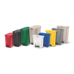 1 pcs - Rubbermaid Commercial Products Slim Jim 68L Red Pedal PE Waste Bin