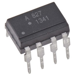 10 pcs - Broadcom, ACPL-827-000E DC Input Transistor Output Dual Optocoupler, Through Hole, 8-Pin PDIP