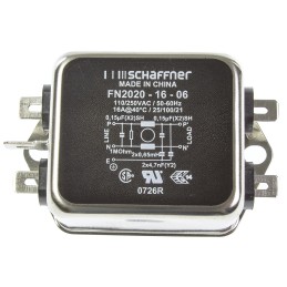 60 pcs - Schaffner, FN2020 16A 250 V ac/dc 400Hz, Chassis Mount EMI Filter, Fast-On, Single Phase