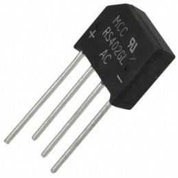 10 pcs : RS402GL-BP - BRIDGE RECT 1PHASE 100V 4A RS-4L