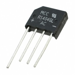 10 pcs : RS404GL-BP - BRIDGE RECT 1PHASE 400V 4A RS-4L