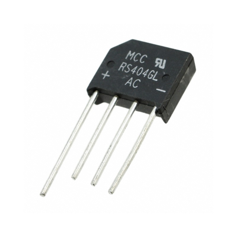 10 pcs : RS404GL-BP - BRIDGE RECT 1PHASE 400V 4A RS-4L