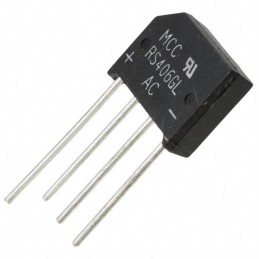 10 pcs : RS406GL-BP - BRIDGE RECT 1PHASE 800V 4A RS-4L