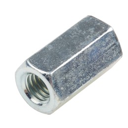 1 Bag of 25 - 24mm Bright Zinc Plated Steel Coupling Nut, M8