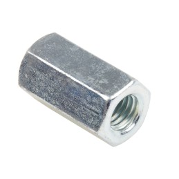 1 Bag of 25 - 24mm Bright Zinc Plated Steel Coupling Nut, M8