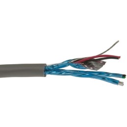 1 Reel of 304 M - Alpha Wire Twisted Pair Data Cable, 3 Pairs, 0.35 mm², 6 Cores, 22 AWG, Screened, 304m, Grey Sheath