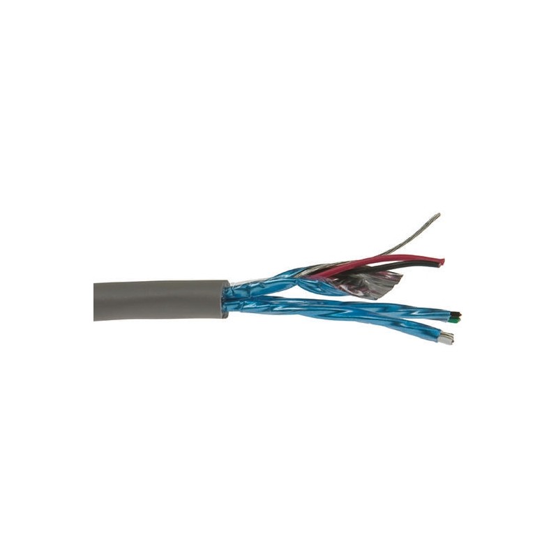 1 Reel of 304 M - Alpha Wire Twisted Pair Data Cable, 3 Pairs, 0.35 mm², 6 Cores, 22 AWG, Screened, 304m, Grey Sheath