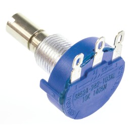 1 pcs - Bourns 10kΩ Rotary Potentiometer 1-Gang Panel Mount, 3852A-282-103AL