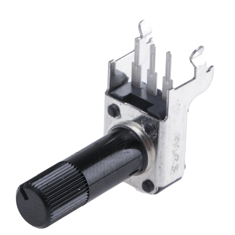1 pcs - Alps Alpine 10kΩ Rotary Carbon Film Potentiometer, Panel Mount (Through Hole), RK09K1110A2Y