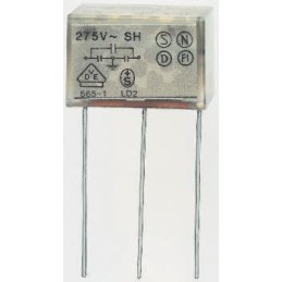 1 pcs - KEMET PZB300 Paper Capacitor, 275V ac, ±20%, 100nF, Through Hole
