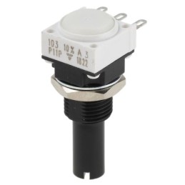 1 pcs - Vishay 5kΩ Rotary Potentiometer 1-Gang Panel Mount, P11P1F0GJSY00502KA