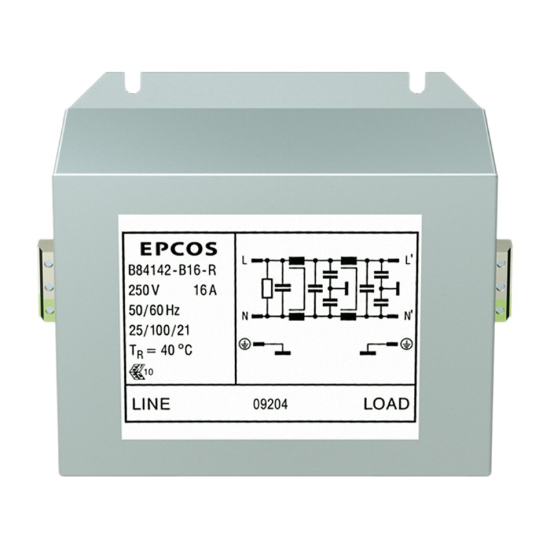8 pcs - EPCOS, B84142B*R000 16A 250 V ac/dc 60Hz, Screw Mount EMC Filter, Terminal Block, Single Phase
