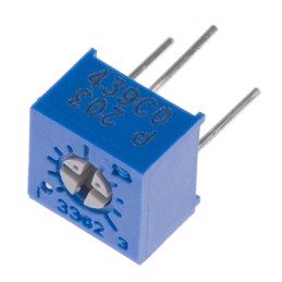 1 pcs - 20kΩ, Through Hole Trimmer Potentiometer 0.5W Top Adjust Bourns, 3362