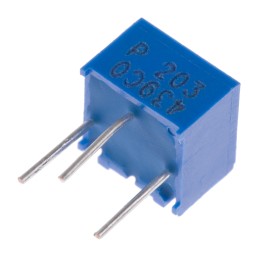 1 pcs - 20kΩ, Through Hole Trimmer Potentiometer 0.5W Top Adjust Bourns, 3362