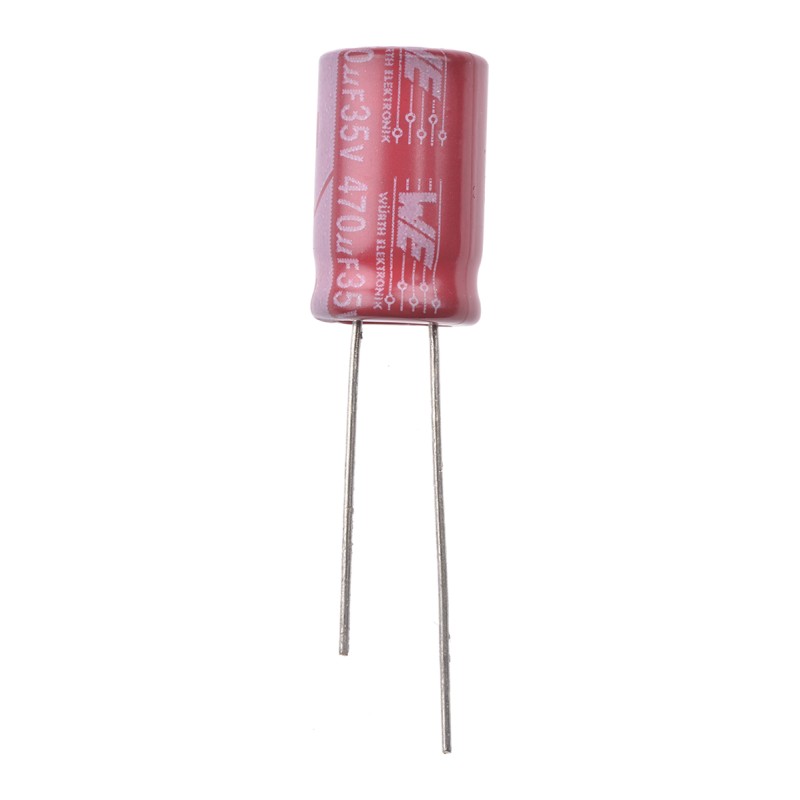 10 pcs - Wurth Elektronik 470μF Aluminium Electrolytic Capacitor 35V dc, Radial, Through Hole - 860020575014