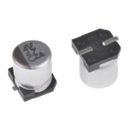 10 pcs - Nippon Chemi-Con 47μF Aluminium Electrolytic Capacitor 16V dc, Surface Mount - EMZA160ARA470ME61G