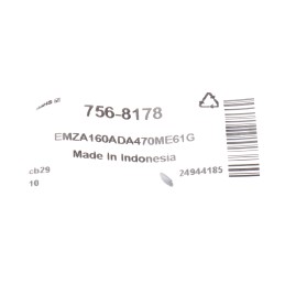 10 pcs - Nippon Chemi-Con 47μF Aluminium Electrolytic Capacitor 16V dc, Surface Mount - EMZA160ARA470ME61G