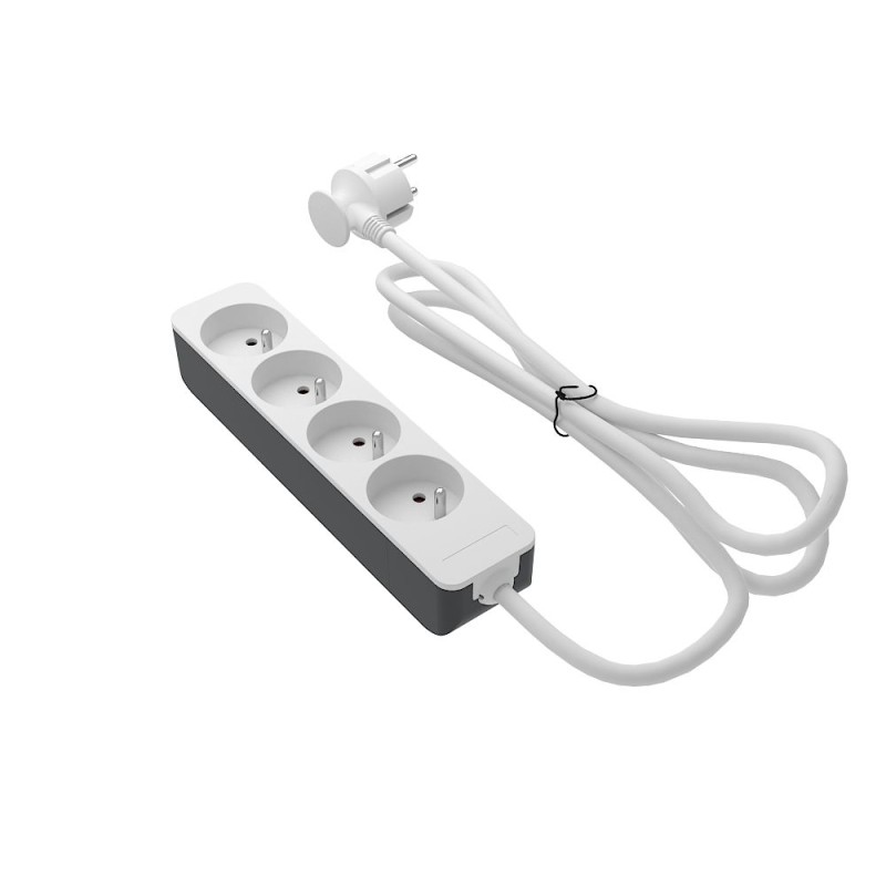 1 pcs - RS PRO 1.5m 4 Socket Type E - French Trailing Socket, 250 V, IP20