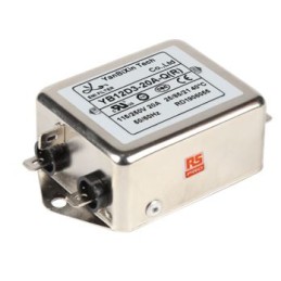 80 pcs - RS PRO 20A 115/250 V ac 50/60Hz, Chassis Mount EMI Filter, Fast-On, Single Phase