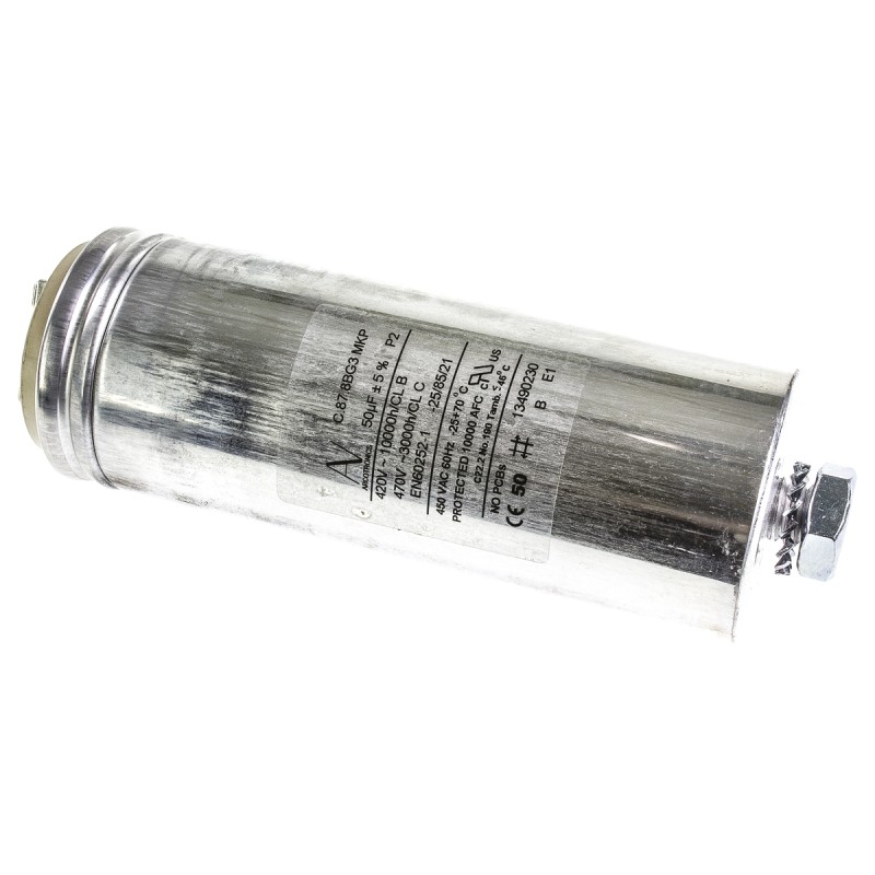 1 pcs - KEMET 50μF Polypropylene Capacitor PP 470V ac ±5% Tolerance Chassis Mount C87 Series