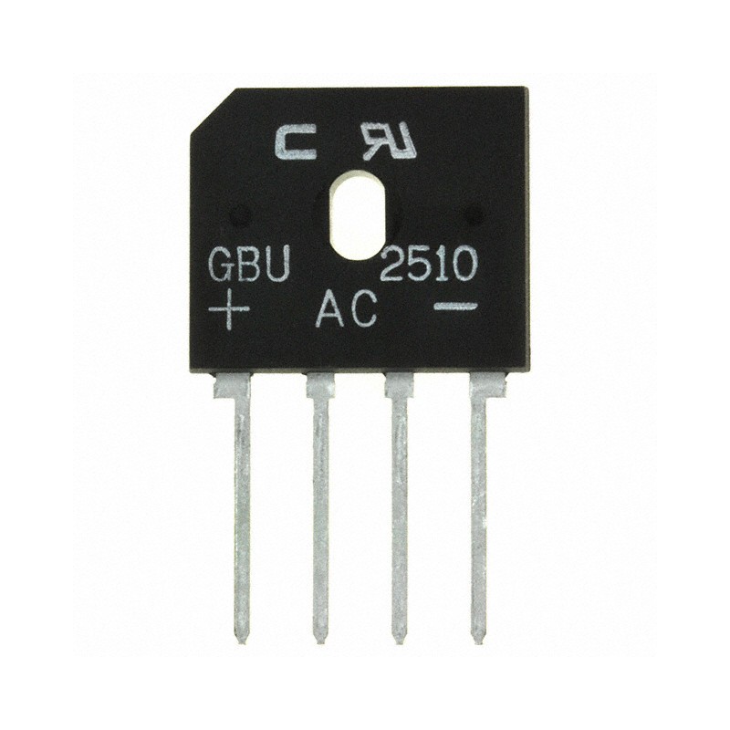10 pcs : GBU2510-G - BRIDGE RECT 1PHASE 1KV 25A GBU