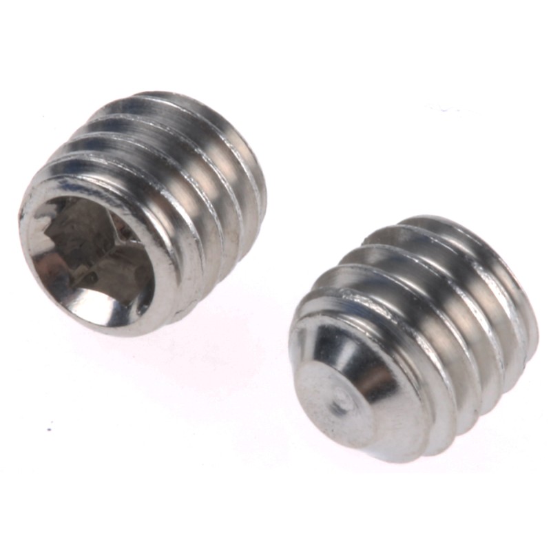 1 Bag of 25 - Plain Stainless Steel Hex Socket Set M6 x 6mm Grub Screw