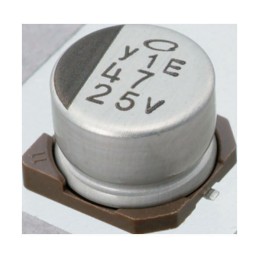 10 pcs - Nichicon 100μF Aluminium Electrolytic Capacitor 16V dc, Surface Mount - UWH1C101MCL1GS