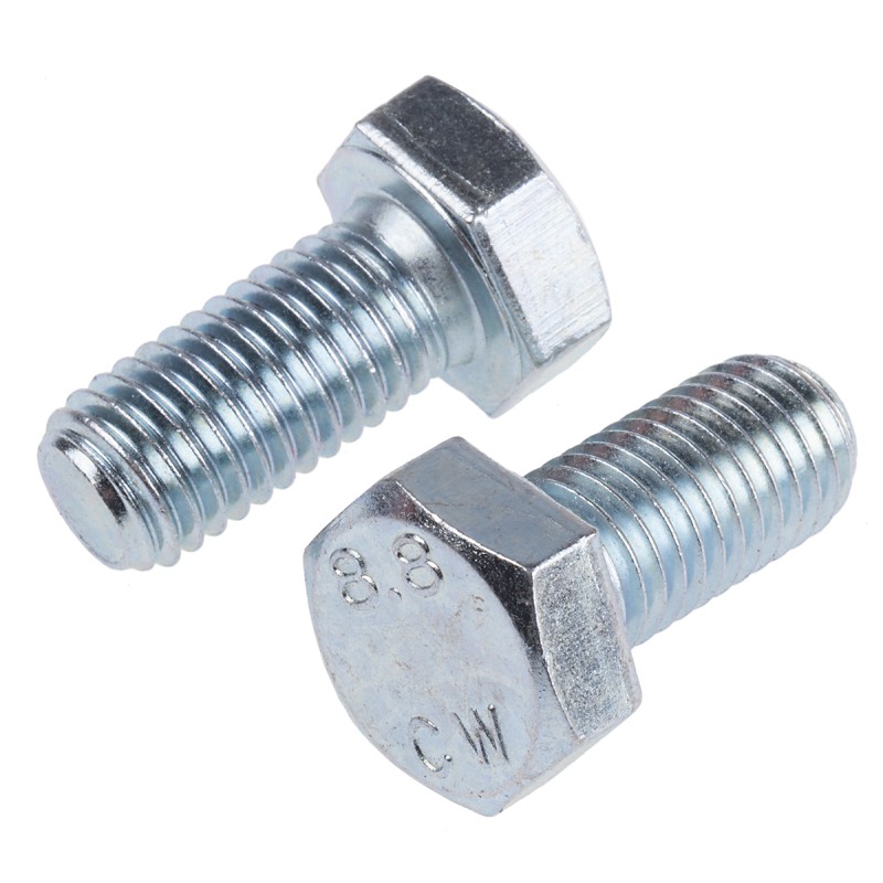 1 Bag of 25 - Zinc Plated Steel Hex, Hex Bolt, M14 x 30mm