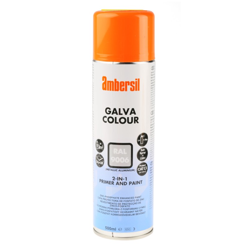 1 pcs - Ambersil 500ml Silver Satin Spray Paint