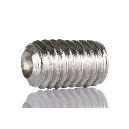 1 Bag of 25 - Plain Stainless Steel Hex M6 x 10mm Grub Screw
