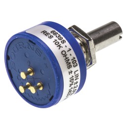 1 pcs - Bourns 10kΩ Rotary Potentiometer Continuous-Turns 1-Gang Panel Mount, 6639S-1-103