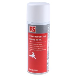 1 pcs - RS PRO 400ml Red Fluorescent Spray Paint