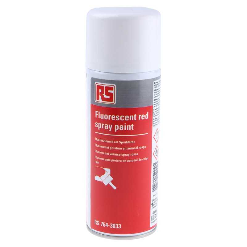 1 pcs - RS PRO 400ml Red Fluorescent Spray Paint