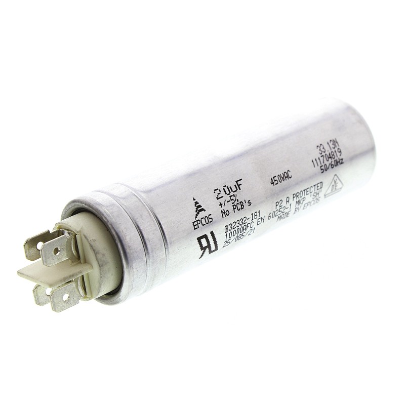1 pcs - EPCOS B32332 Polypropylene Film Capacitor, 450V ac, ±5%, 20μF, Stud Mount