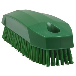 1 pcs - Vikan Hard Bristle Green Scrubbing Brush, 17mm bristle length, PET bristle material