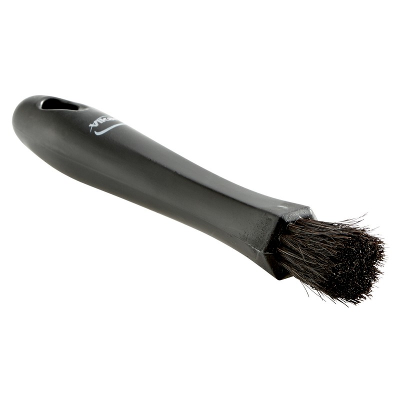 1 pcs - Vikan Soft Bristle Black Scrubbing Brush, 24mm bristle length, Natural Hair bristle material