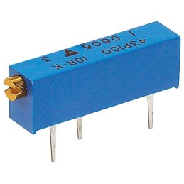 1 pcs - Vishay 43P Series 20-Turn Through Hole Trimmer Resistor with Pin Terminations, 500Ω ±10% 1/2W ±100ppm/°C Side Adjust