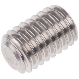 1 Bag of 25 - Plain Stainless Steel Hex Socket Set M8 x 12mm Grub Screw