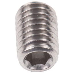 1 Bag of 25 - Plain Stainless Steel Hex Socket Set M8 x 12mm Grub Screw