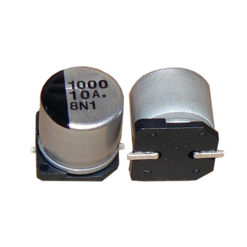 10 pcs - Panasonic 100μF Aluminium Electrolytic Capacitor 25V dc, Surface Mount - EEEHD1E101AP