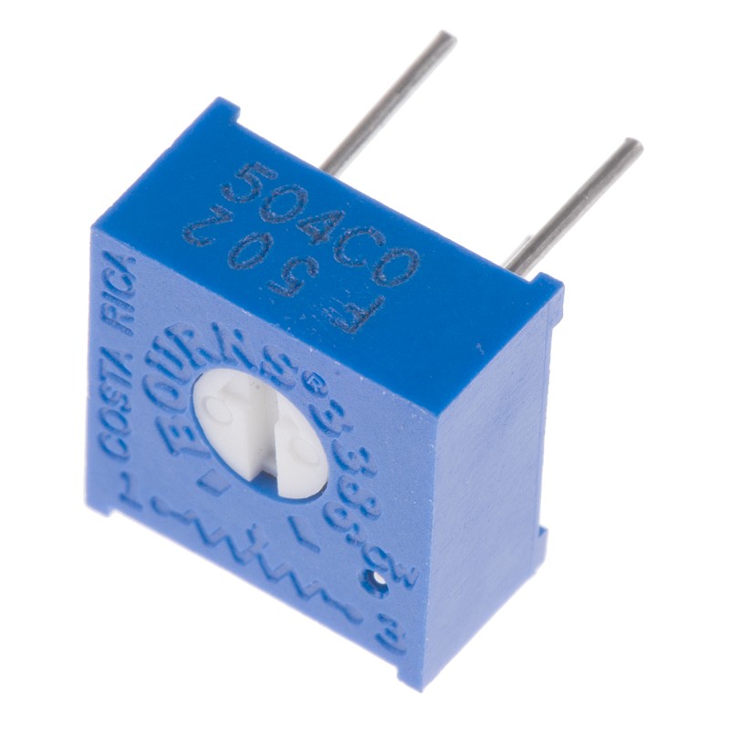 1 pcs - 5kΩ, Through Hole Trimmer Potentiometer 0.5W Top Adjust Bourns, 3386