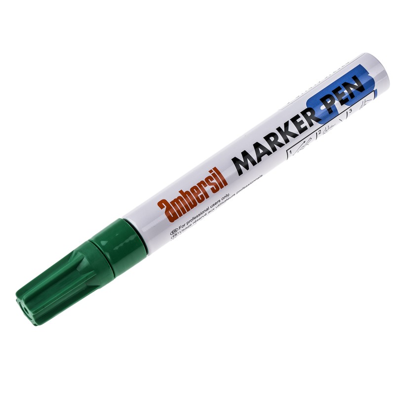 1 pcs - Ambersil Green 3mm Medium Tip Paint Marker Pen for use with Various Materials