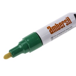 1 pcs - Ambersil Green 3mm Medium Tip Paint Marker Pen for use with Various Materials