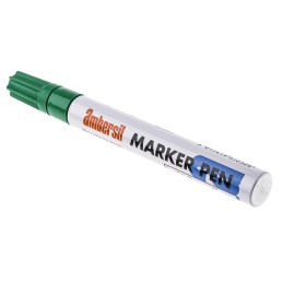 1 pcs - Ambersil Green 3mm Medium Tip Paint Marker Pen for use with Various Materials
