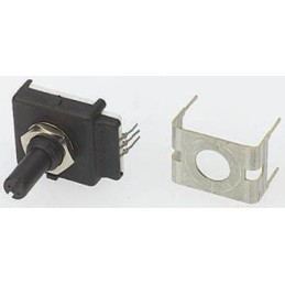 1 pcs - Bourns 6 Pulse Incremental Mechanical Rotary Encoder with a 6.35 mm Plain with Slot Shaft (Not Indexed), Panel Mount